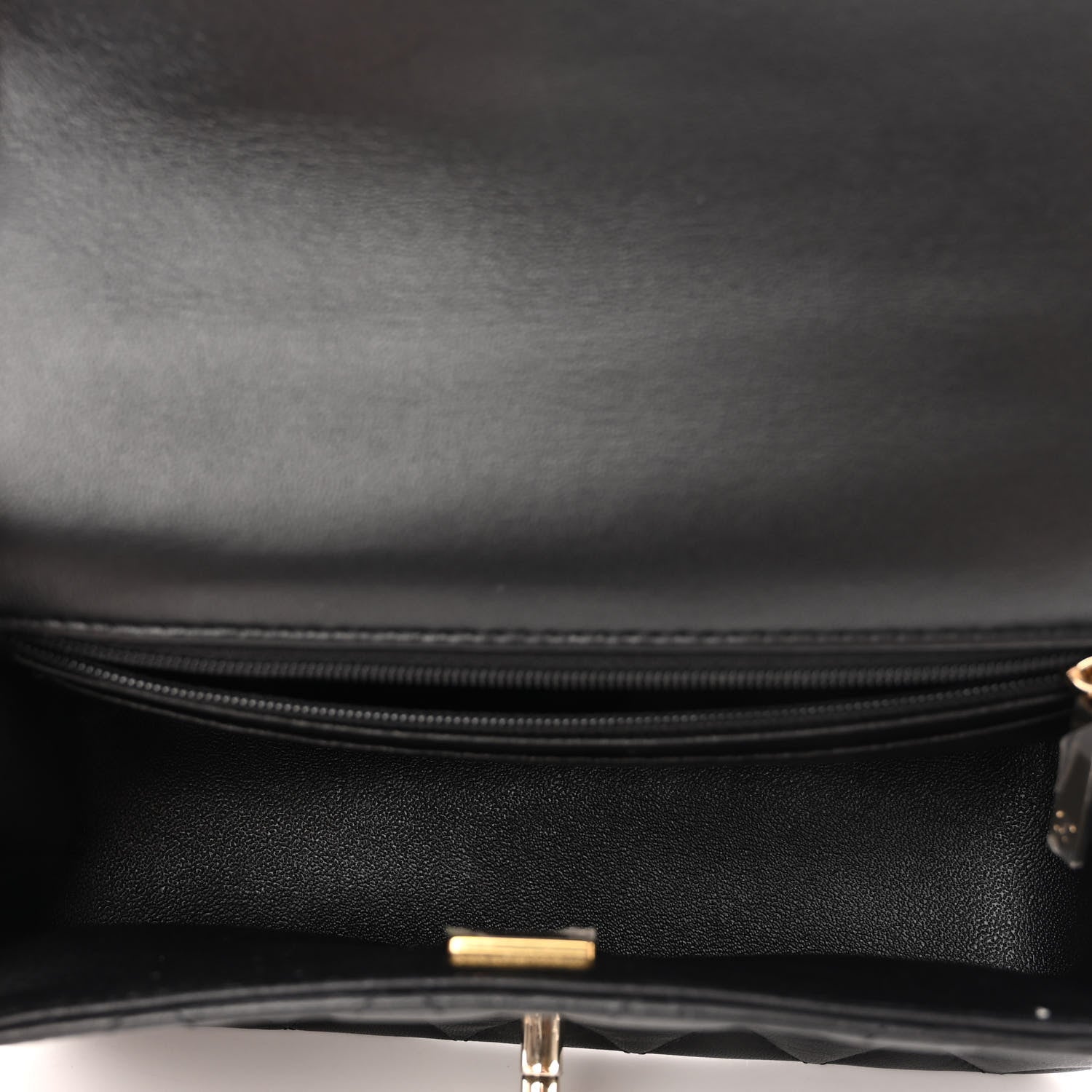 Chanel Lambskin Quilted Mini Top Handle Rectangular Flap Black 5 of 11