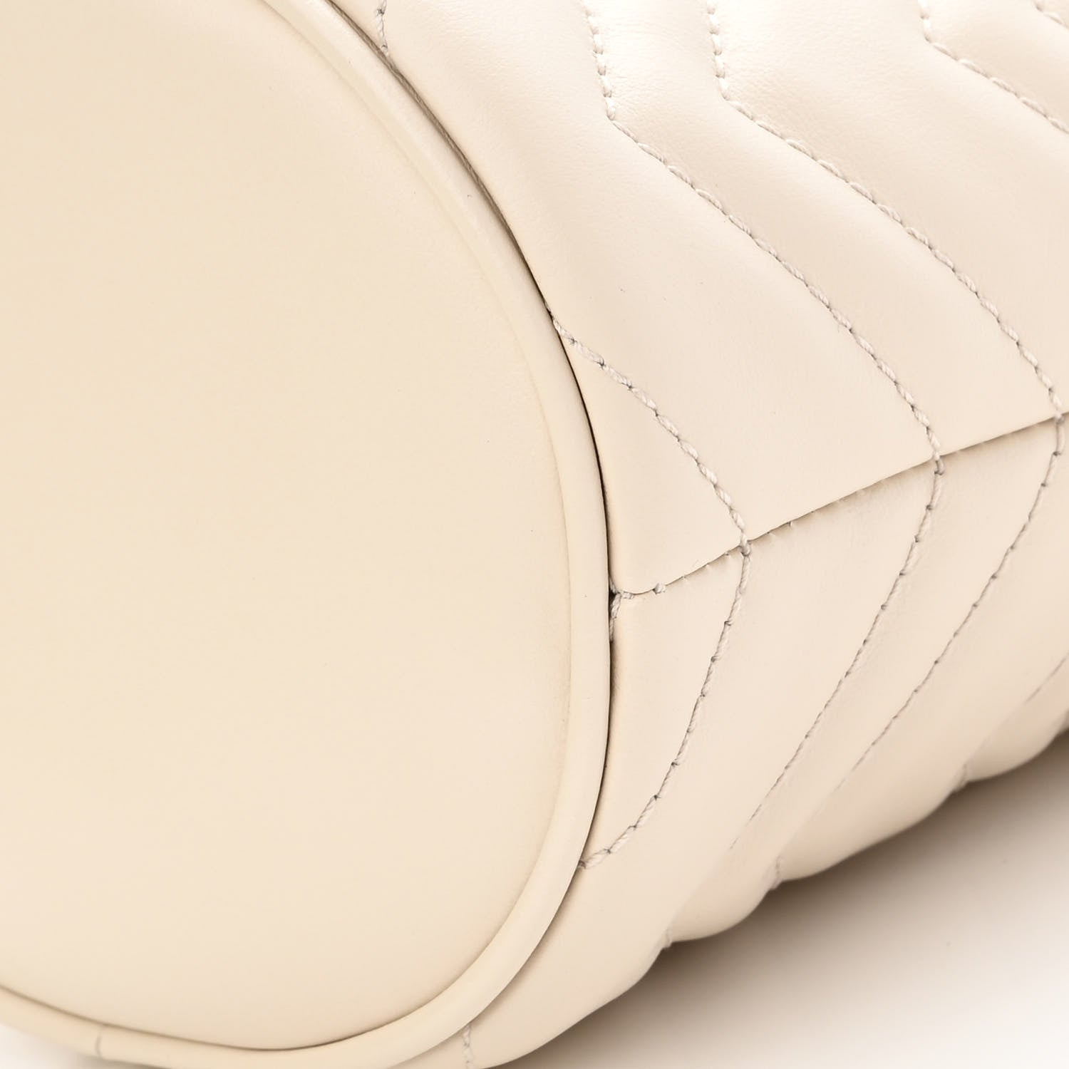 Gucci Calfskin Matelasse Mini GG Marmont 2.0 Bucket Bag White 9 of 9