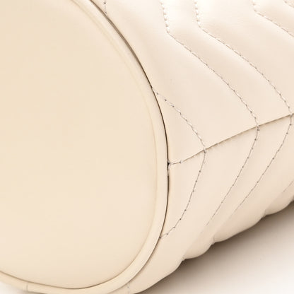 Gucci Calfskin Matelasse Mini GG Marmont 2.0 Bucket Bag White 9 of 9