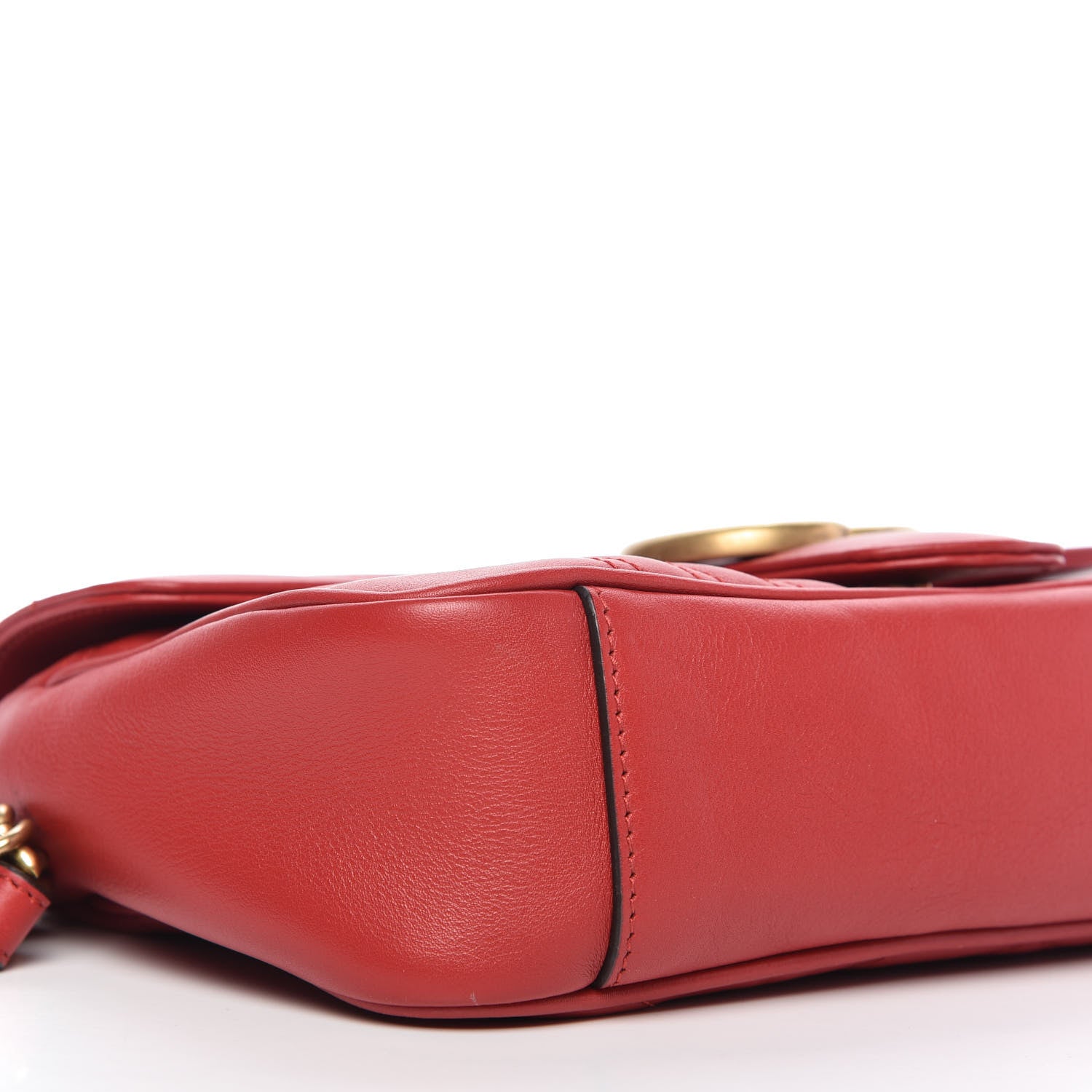 Gucci Calfskin Matelasse Small GG Marmont Shoulder Bag Hibiscus Red 6 of 10