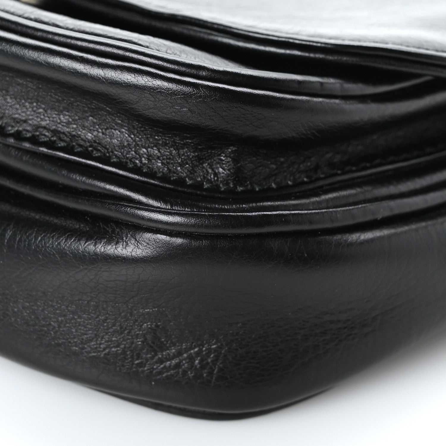 Balenciaga Calfskin Soft B Round Crossbody Bag XS Black 7 of 7
