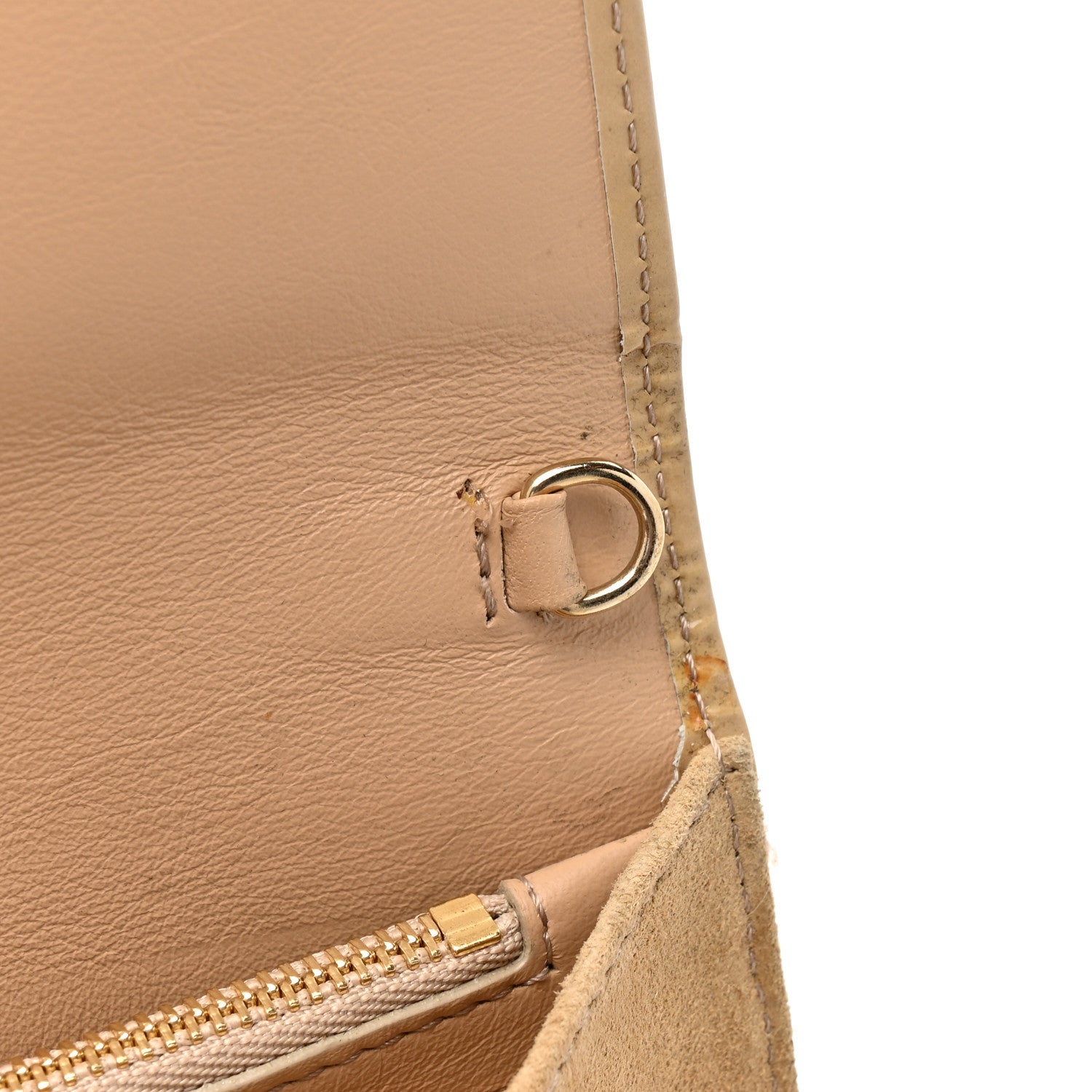 Jimmy Choo Patent Suede Milla Wallet on Chain Nude 12 of 12
