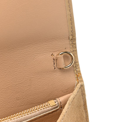 Jimmy Choo Patent Suede Milla Wallet on Chain Nude 12 of 12