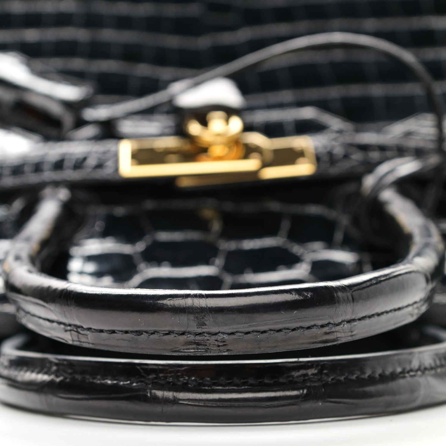 Hermes Shiny Porosus Crocodile Birkin 35 Black 12 of 12
