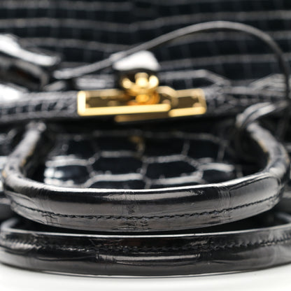 Hermes Shiny Porosus Crocodile Birkin 35 Black 12 of 12