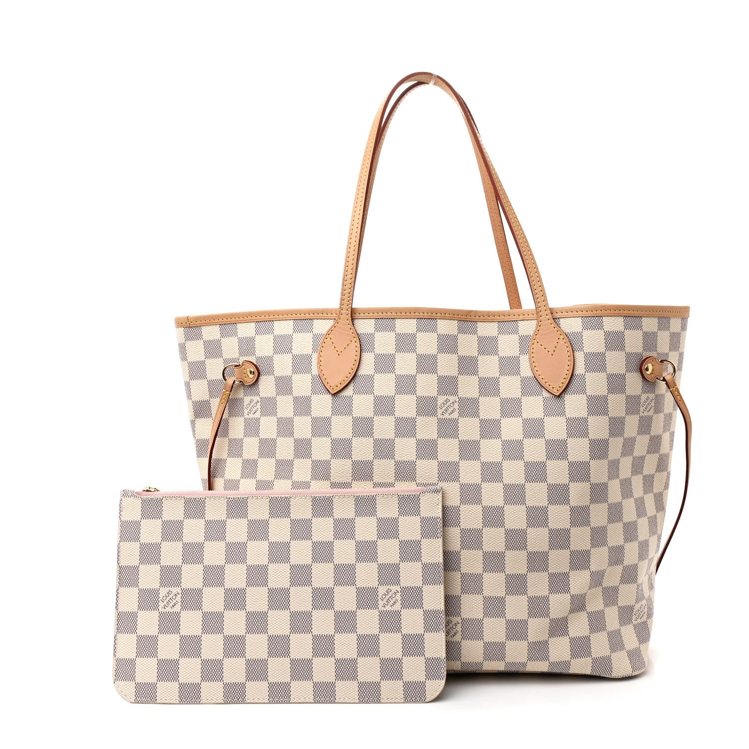 Louis Vuitton Damier Azur Neo Neverfull MM Rose Ballerine 3 of 11