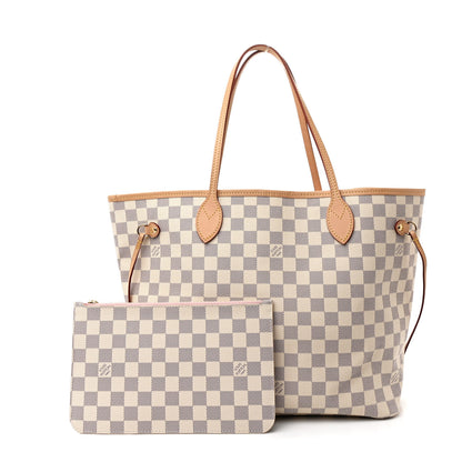 Louis Vuitton Damier Azur Neo Neverfull MM Rose Ballerine 3 of 11