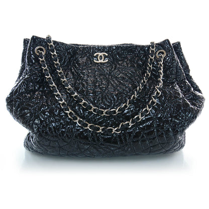 Chanel Vinyl Graphic Edge Tote Black 1 of 9