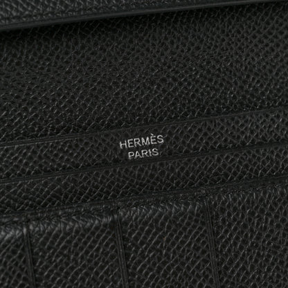 Hermes Epsom Bearn Gusset Wallet Black 6 of 11