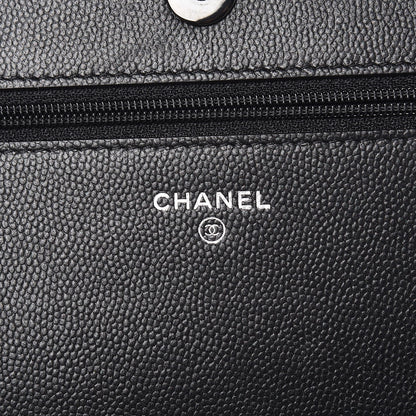 Chanel Caviar Quilted Boy Wallet On Chain WOC So Black 6 of 14