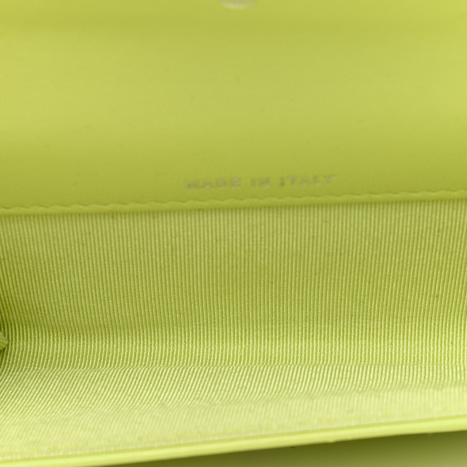 Chanel Lambskin Quilted Flap Card Holder Wallet Yellow 5 of 12
