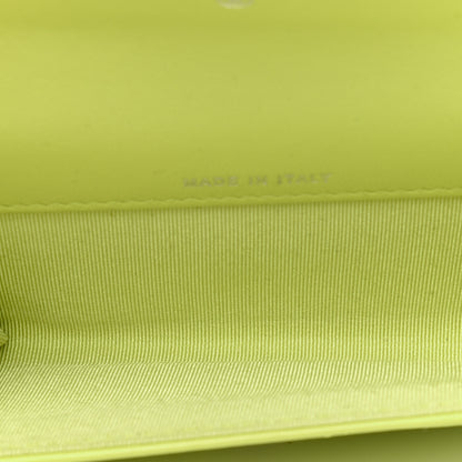 Chanel Lambskin Quilted Flap Card Holder Wallet Yellow 5 of 12