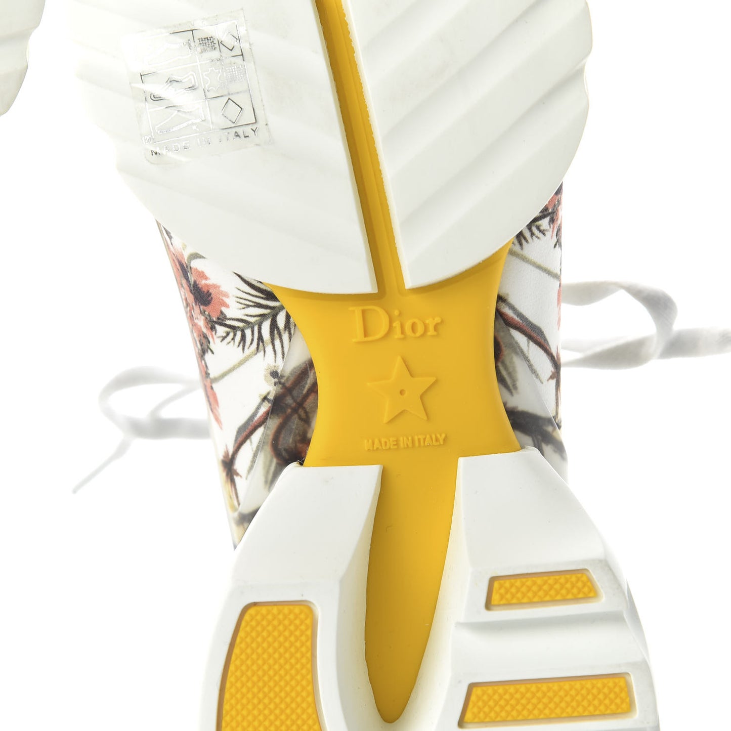 Neoprene Rubber Champetre Print Womens D-Connect Sneakers 37 White Multicolor