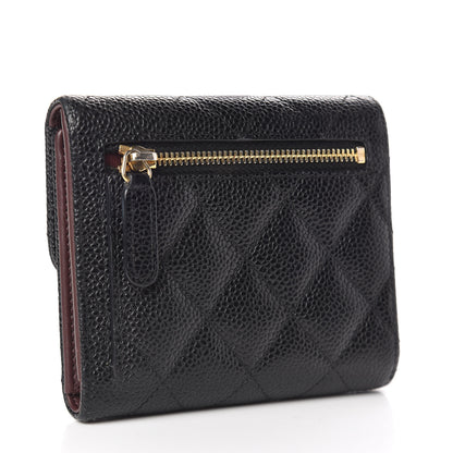 Chanel Caviar Quilted Compact Flap Wallet Black 3 of 8