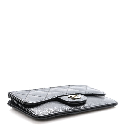 Chanel Caviar Quilted Flap Zip Card Holder Black 4 of 9