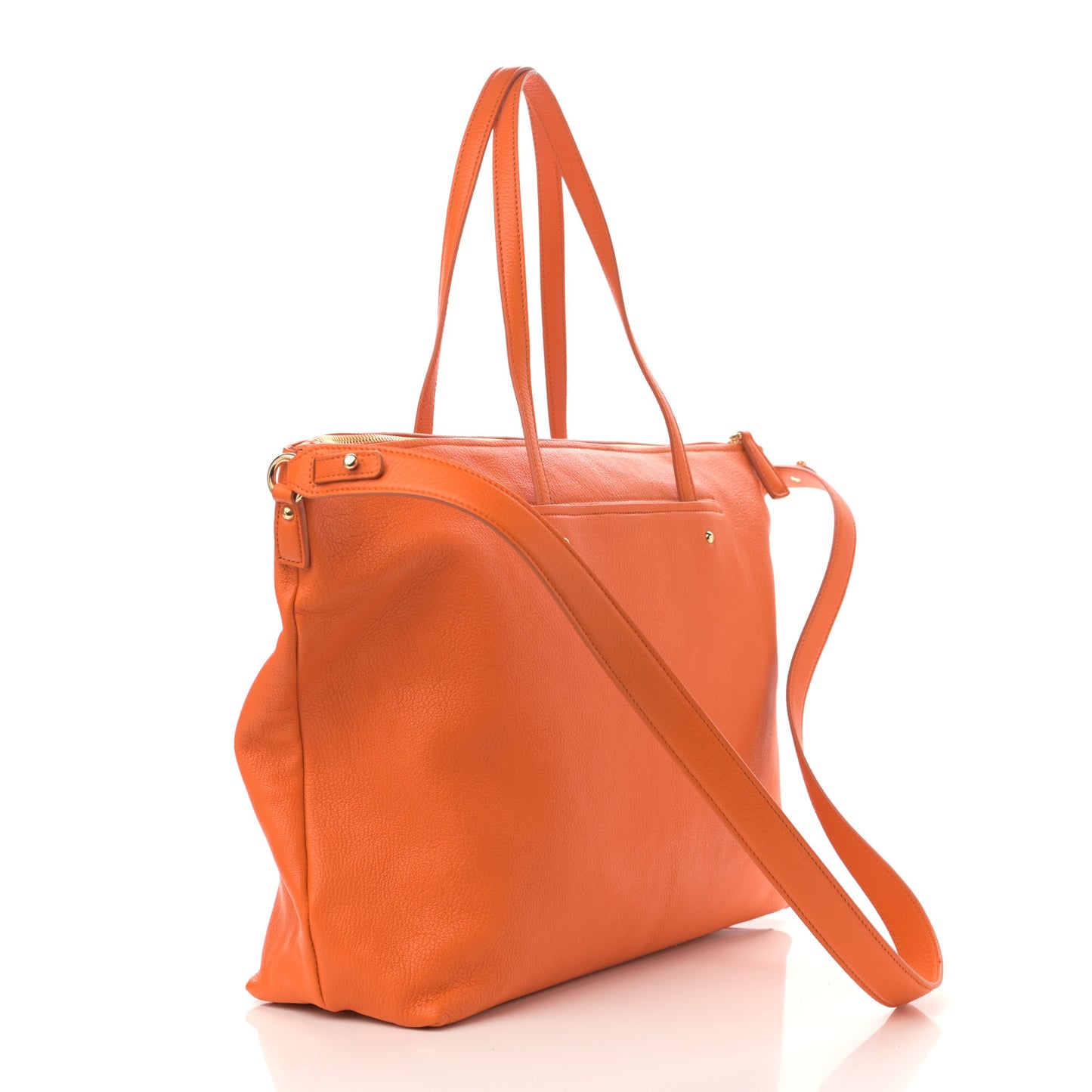 Goatskin Large Mika Tote Orange