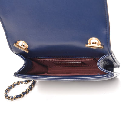 Chanel Lambskin Quilted Studded Boy Brick Flap Blue 5 of 9