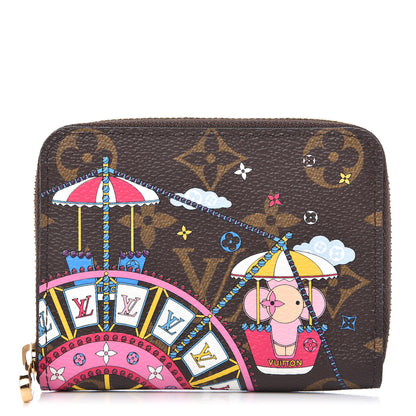 Louis Vuitton Monogram 2020 Christmas Animation Big Wheel Zippy Coin Purse Rose Ballerine 1 of 10