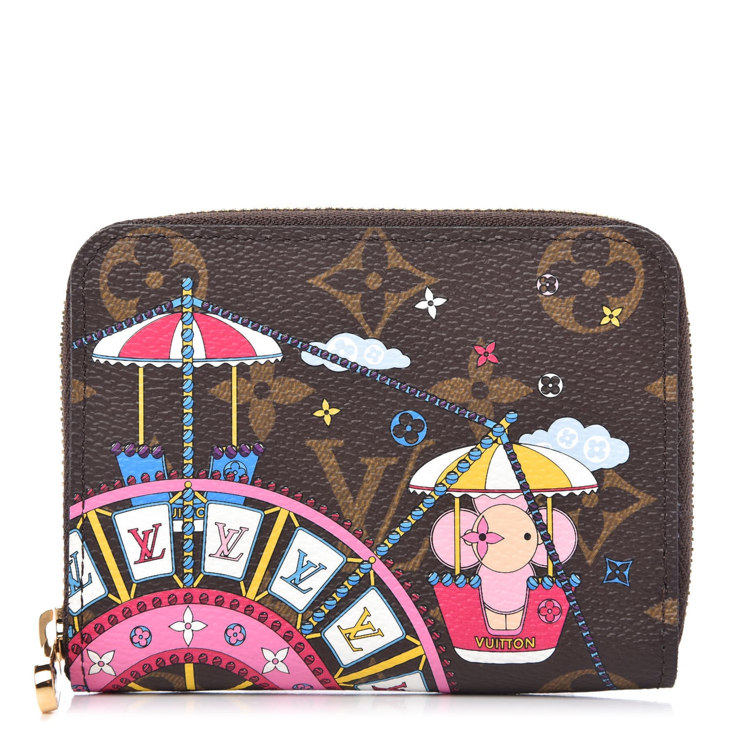 Monogram 2020 Christmas Animation Big Wheel Zippy Coin Purse Rose Ballerine