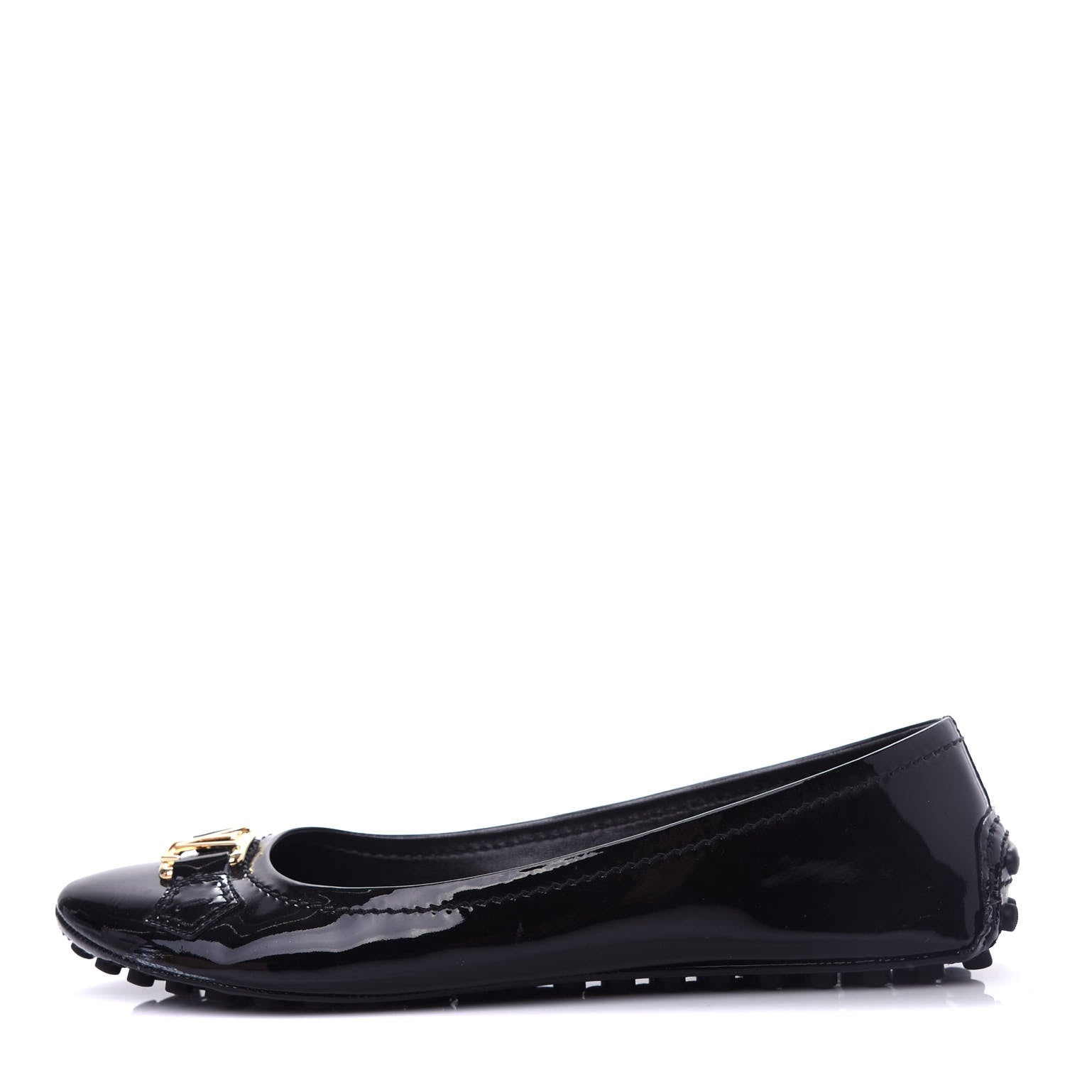 Louis Vuitton Patent Calfskin Oxford Ballerina Flats 39 Black 1 of 11