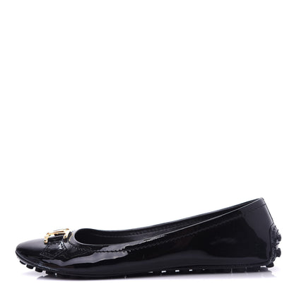 Louis Vuitton Patent Calfskin Oxford Ballerina Flats 39 Black 1 of 11