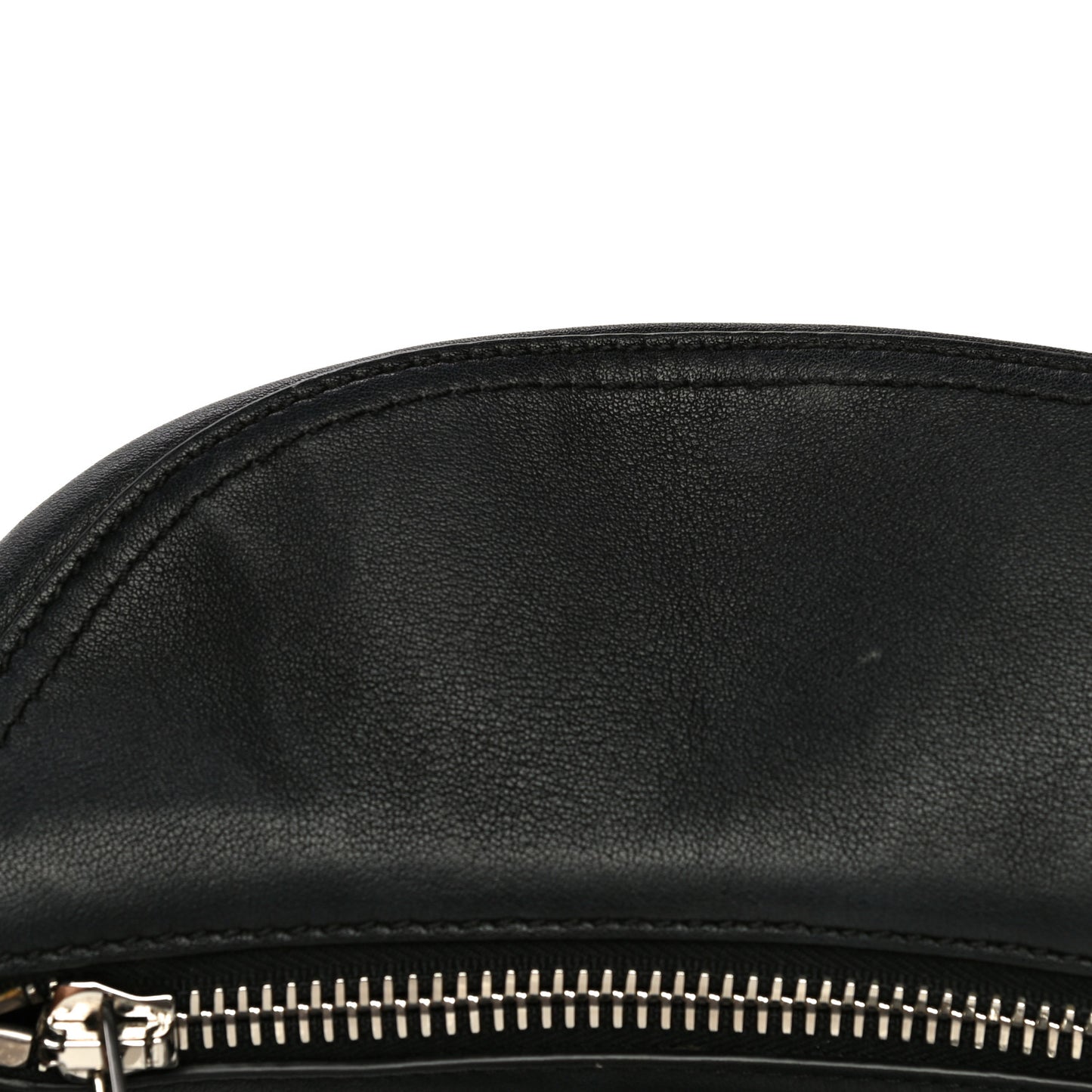 Calfskin Chain Ace Belt Bag Black