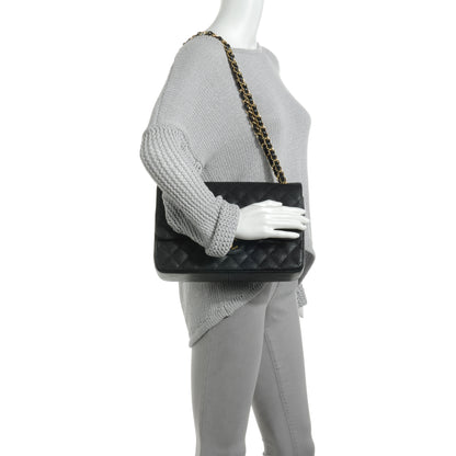 Chanel Caviar Quilted Jumbo Double Flap Black 2 of 8