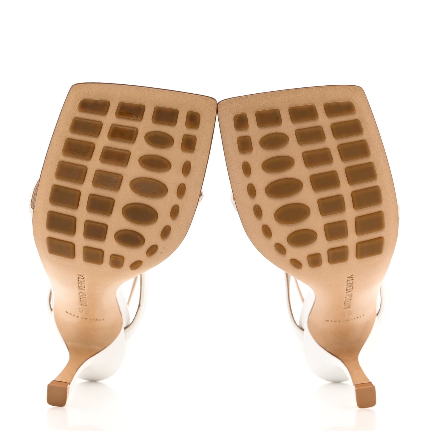 Lambskin Stretch Multi Strap 90mm Sandals 36 Optic White