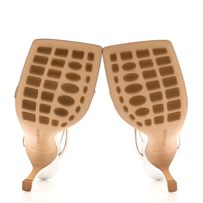 Bottega Veneta Lambskin Stretch Multi Strap 90mm Sandals 36 Optic White 5 of 7