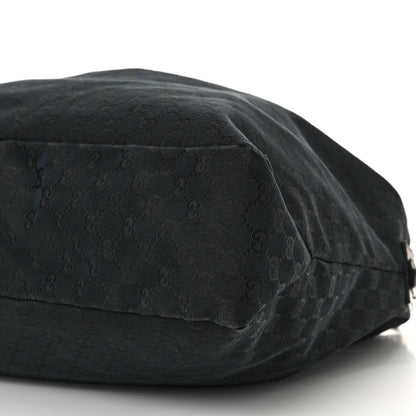 Gucci Monogram Large Horsebit Chain Hobo Black 10 of 15