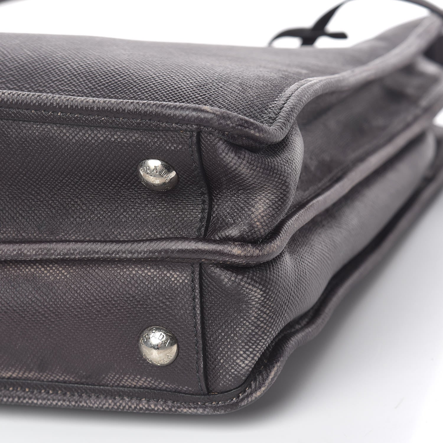 Prada Saffiano Cuir Double Handle Tote Baltico 22 of 22
