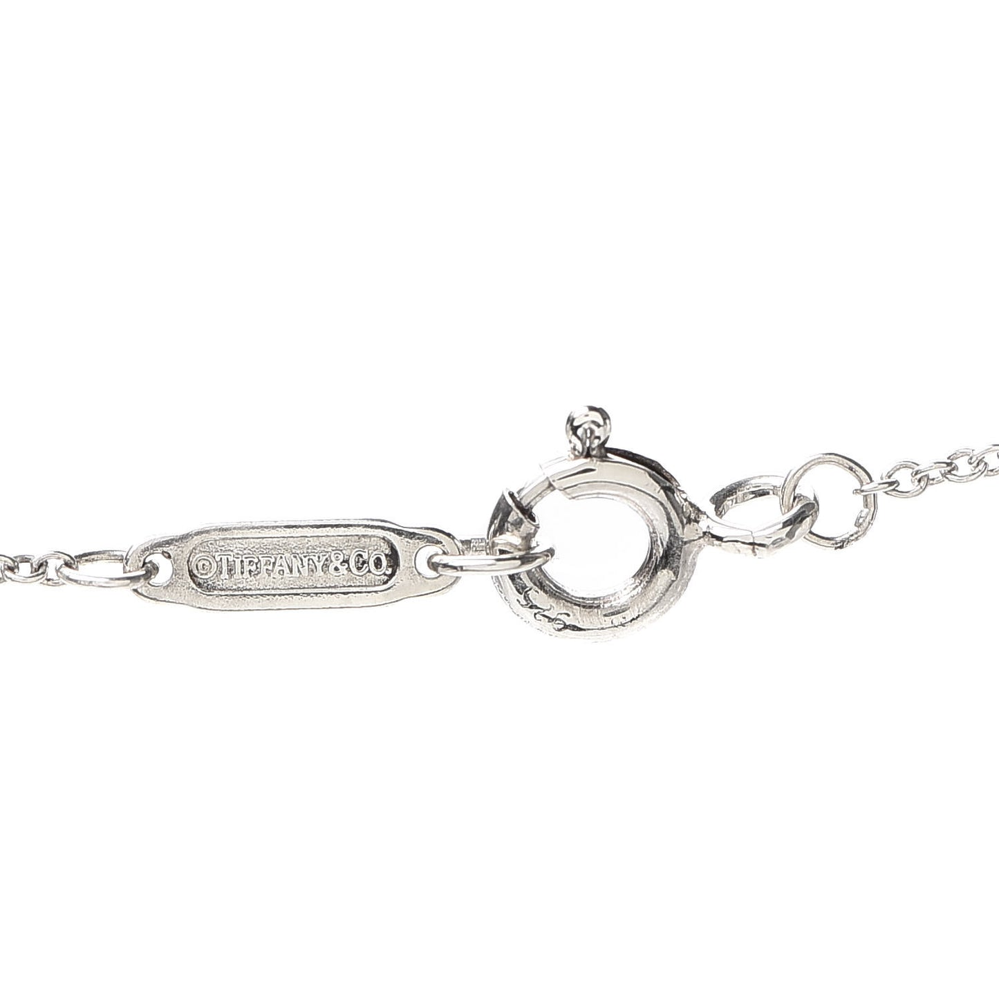 Sterling Silver Return to Tiffany Double Heart Drop Necklace