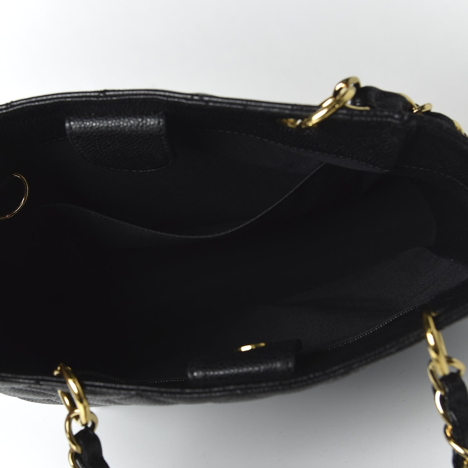 Chanel Caviar Quilted Petit Shopping Tote PST Black 5 of 10