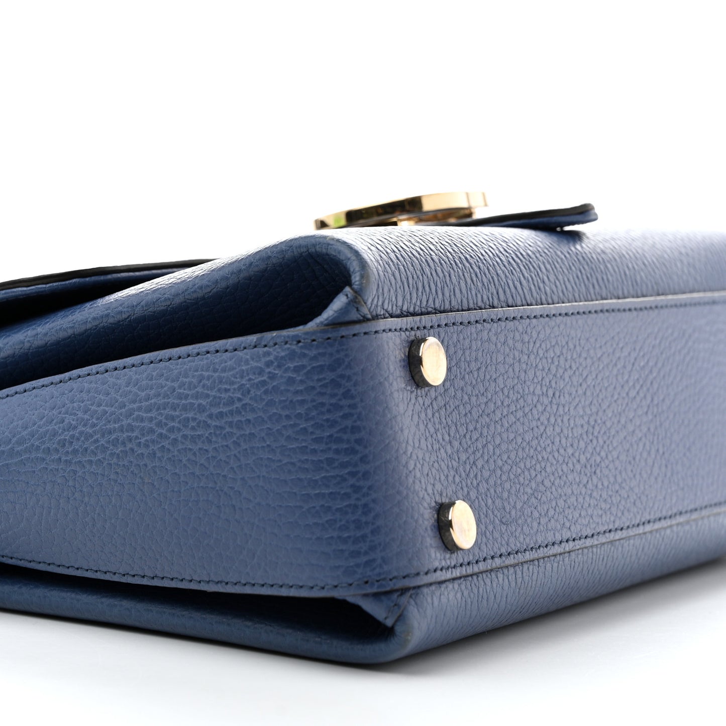 Dollar Calfskin Interlocking G Top Handle Shoulder Bag Caspian