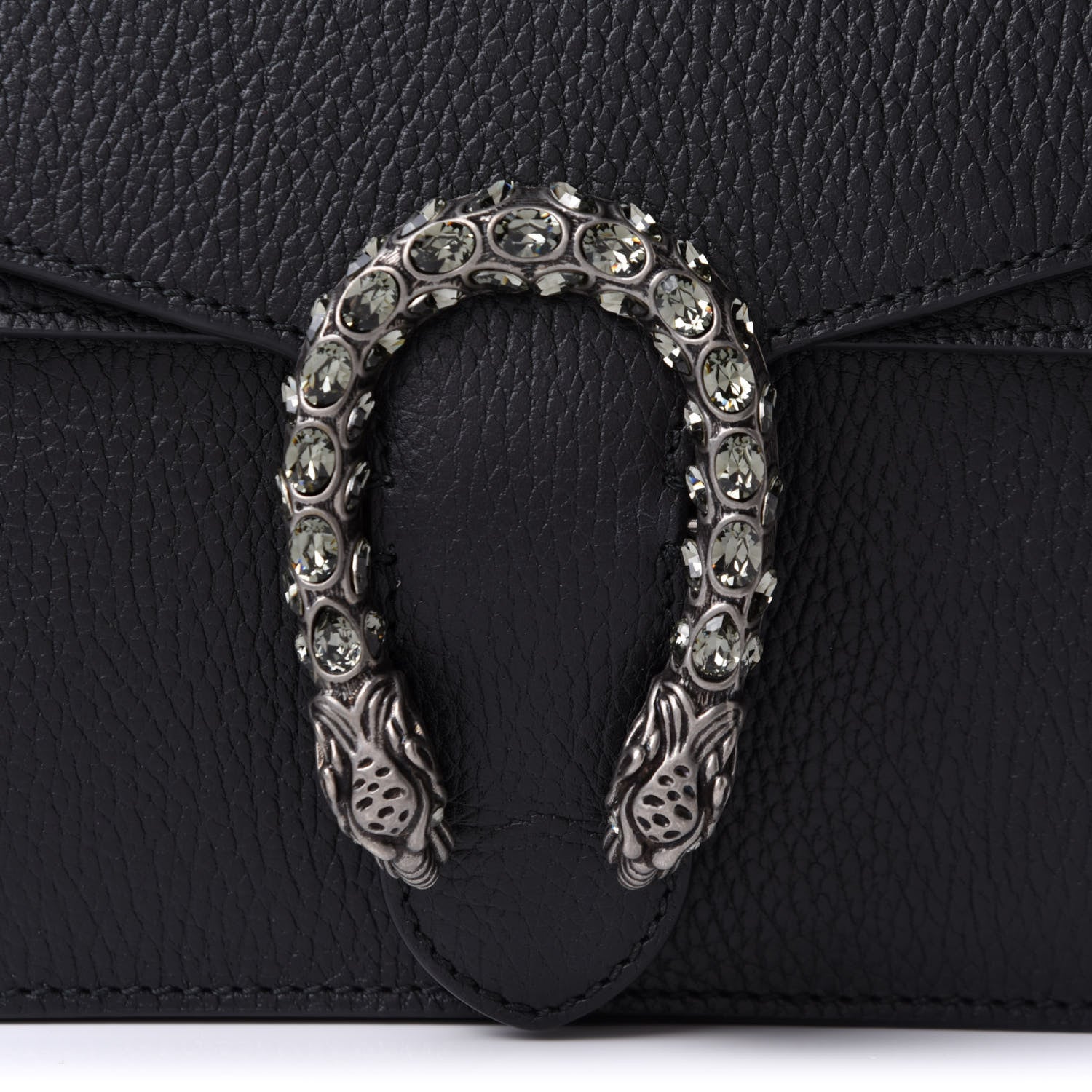 Gucci Pebbled Calfskin Small Dionysus Shoulder Bag Black 9 of 11