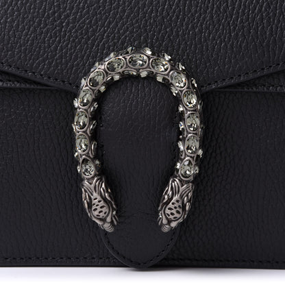 Gucci Pebbled Calfskin Small Dionysus Shoulder Bag Black 9 of 11