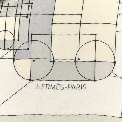 Hermes Cashmere Silk Echec Au Roi Shawl 140 3 of 6