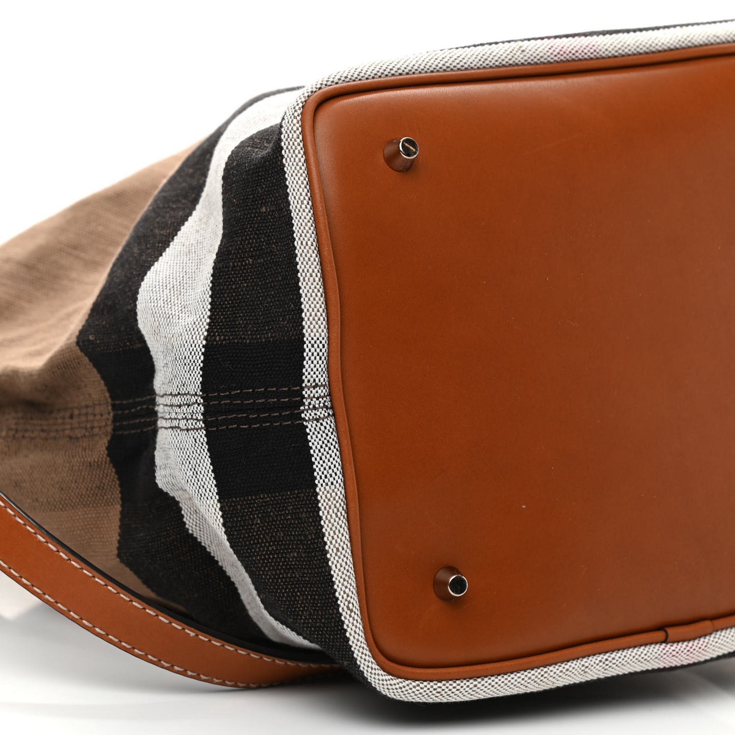 Canvas Mega Check Medium Ashby Hobo Saddle Brown