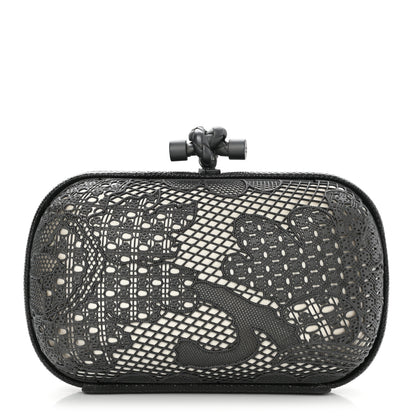 Bottega Veneta Metal Lace Karung Knot Clutch Black 1 of 7