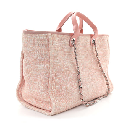 Chanel Lurex Boucle Deauville Medium Tote Pink 3 of 11