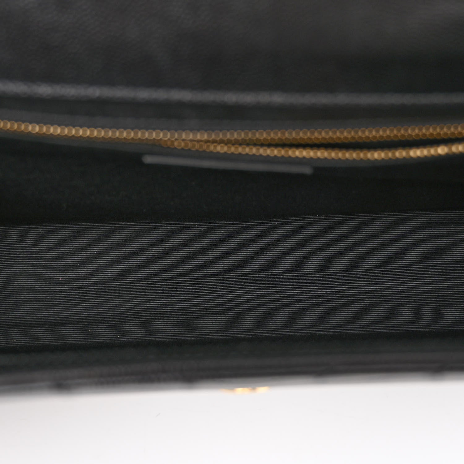 Saint Laurent Grain De Poudre Matelasse Chevron Large Monogram Satchel Black 5 of 12