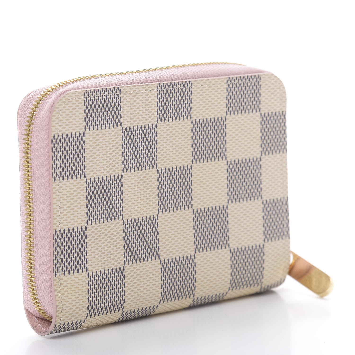 Louis Vuitton Damier Azur Zippy Coin Purse Rose Ballerine 3 of 7