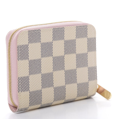 Louis Vuitton Damier Azur Zippy Coin Purse Rose Ballerine 3 of 7