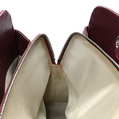 Chanel Caviar Quilted Timeless CC Shopping Tote Burgundy 11 of 11