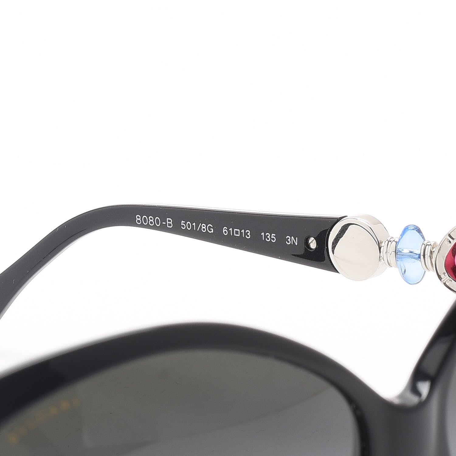 Bulgari BVLGARI Gem Sunglasses 8080-B Black Multi 7 of 9