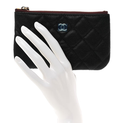 Chanel Caviar Quilted Small Cosmetic Case Black 2 of 8