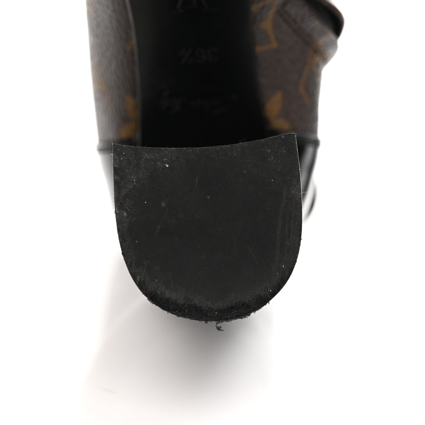 Patent Calfskin Monogram Star Trail Ankle Boots 36.5 Black