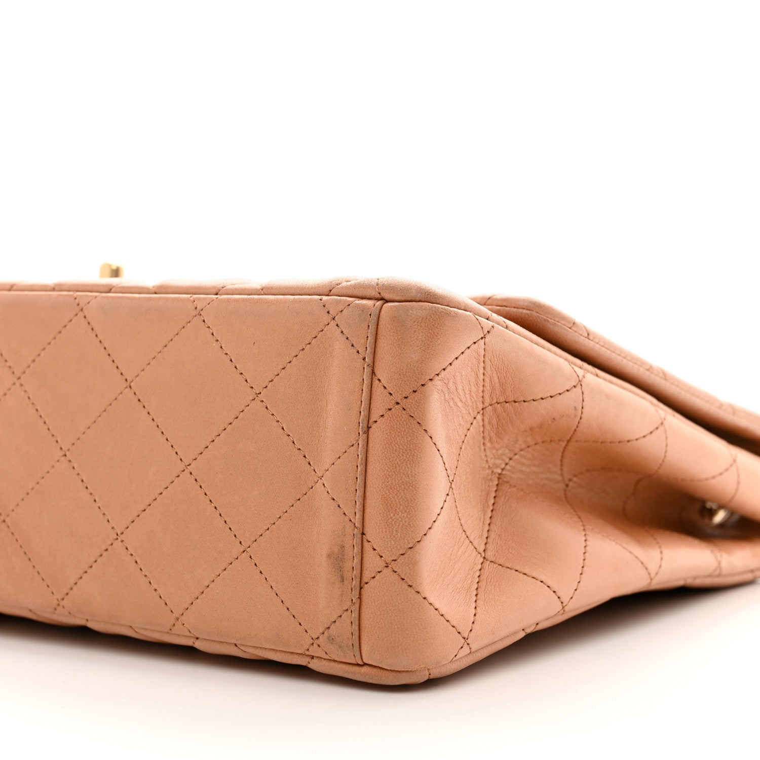 Chanel Lambskin Quilted Maxi Single Flap Dark Beige 11 of 12