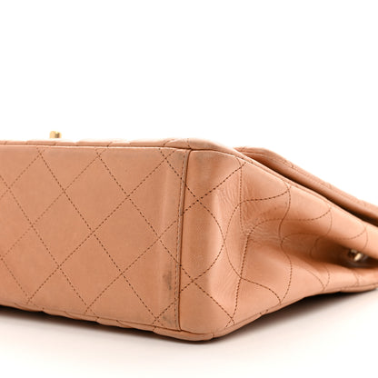 Chanel Lambskin Quilted Maxi Single Flap Dark Beige 11 of 12