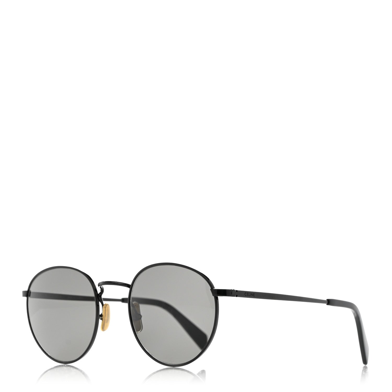 Celine Metal Round Sunglasses CL40100U Black 1 of 6